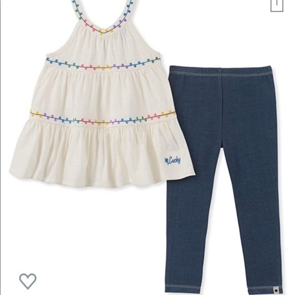 NWT! Lucky! Boho top and leggings!